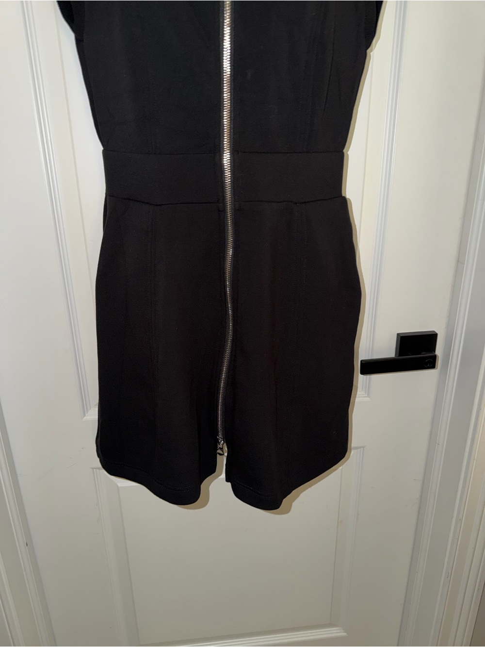 Varley DoubleSoft Black Zip Front Romper Small Sleeveless Collared Athleisure - Picture 2 of 9